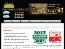 Tablet Screenshot of professionalelectricinc.net